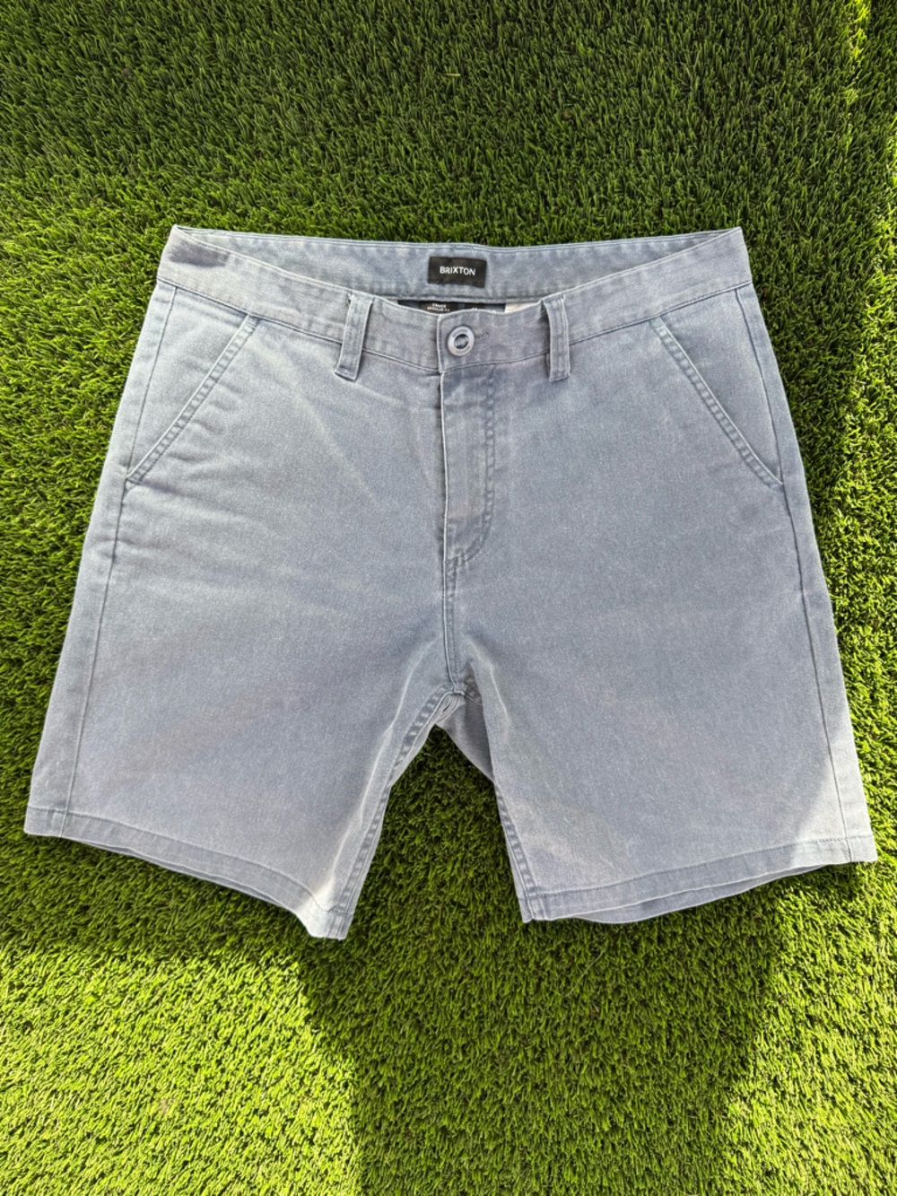 Brixton Men's Gray Flat Front Shorts - Classic Casual